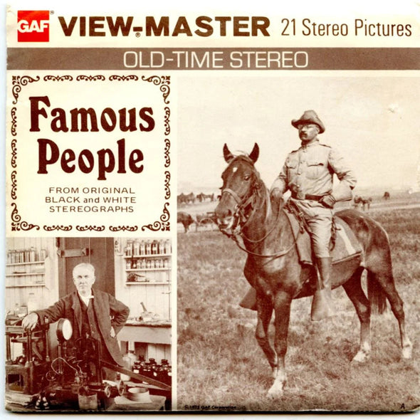 Famous People - View-Master - Vintage 3 Reel Packet - 1970s views (PKT-B793-G5)