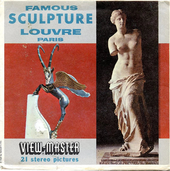 Famous Sculpture - Louvre Paris - View-Master 3 Reel Packet -1970s - vintage - (C178-S5)