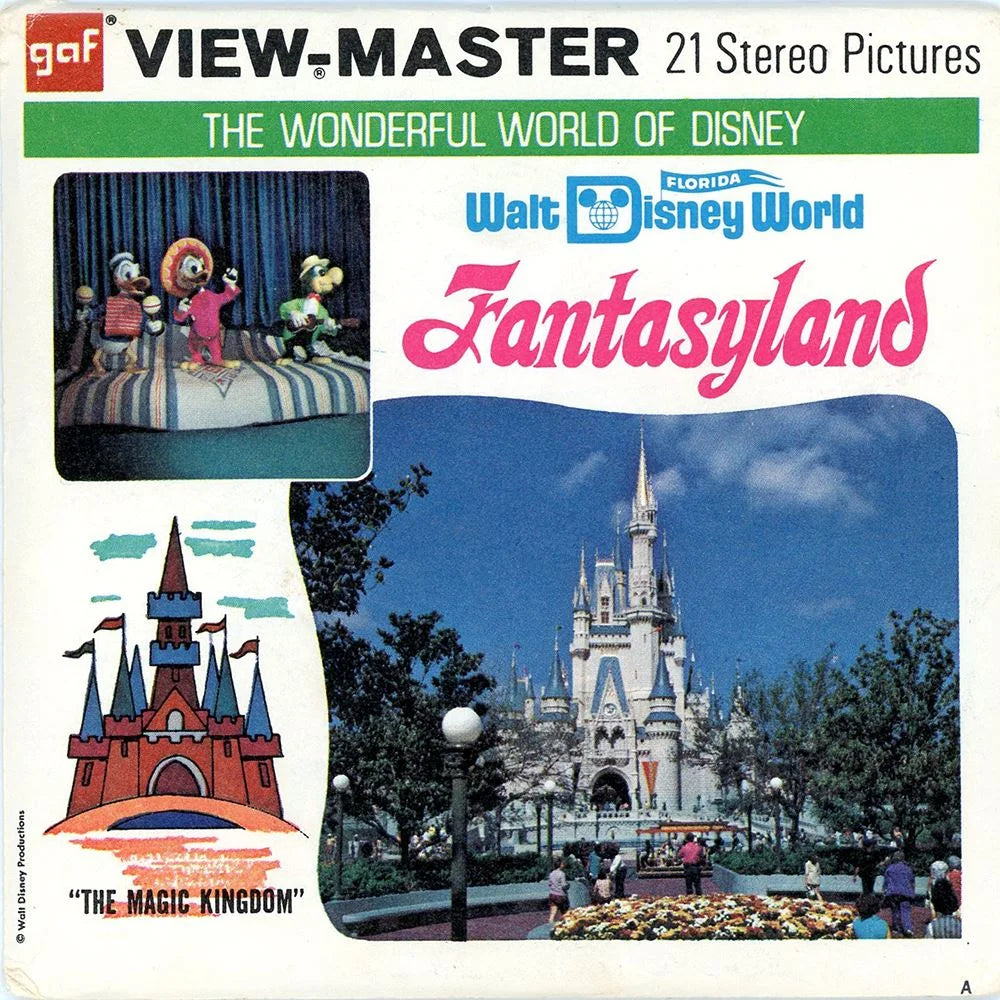 Fantasyland - View-Master 3 Reel Packet - 1970s Views - Vintage -  (ECO-A948-G3A-a)