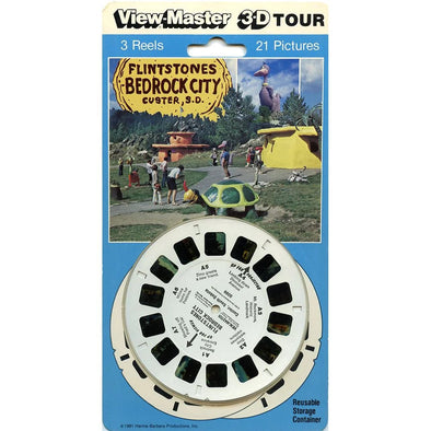Flintstones Bedrock City - View-Master 3 Reel Set on Card - NEW - (VBP-5099)