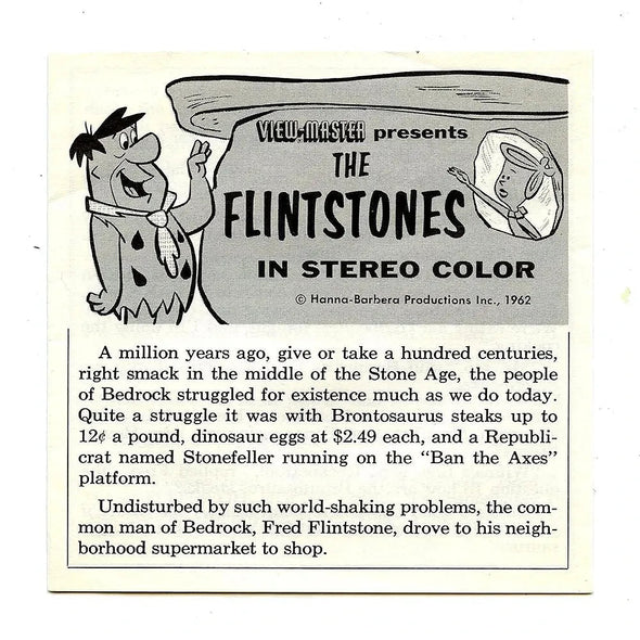 Flintstones - View-Master 3 Reel Packet - 1960s - vintage - (PKT-B514-S5) Packet 3Dstereo 