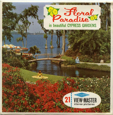 Floral Paradise in The Beautiful Cypress Gardens - View-Master 3 Reel Packet - 1960s Views- Vintage - (PKT-A969-S6) Packet 3dstereo 