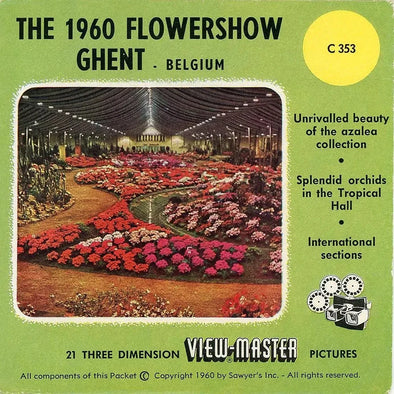 Floral Show Ghent-Belgium - View-Master 3 Reel Pack - vintage - C353-BS4 Packet 3dstereo 