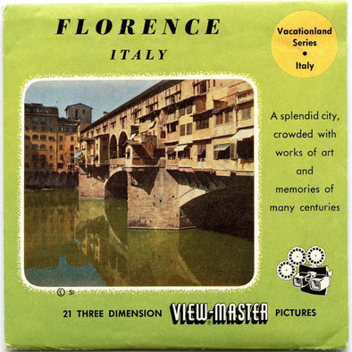 Florence Italy - View-Master - 3 Reel Packet - 1950s views - vintage - (PKT-FLOR-BS3) Packet 3dstereo 
