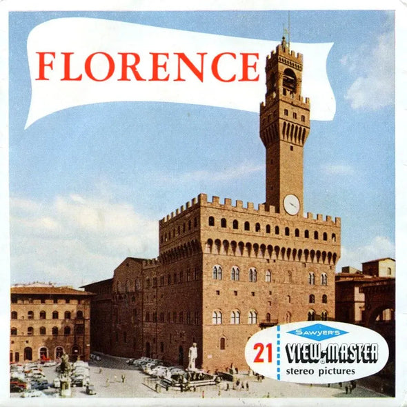 Florence - View-Master 3 Reel Packet - 1960s Views - Vintage - (ECO-C028E-BS6) Packet 3dstereo 