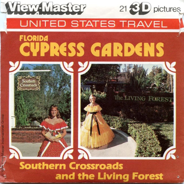 Florida Cypress Gardens - View-Master 3 Reel Packet - 1980s Views - Vintage - (ECO-N4-V2)
