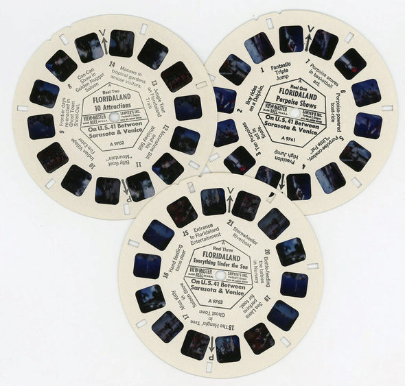 Floridaland - View-Master 3 Reel Packet - 1960s Views - Vintage - (zur Kleinsmiede) - (A976-S6A) Packet 3dstereo 