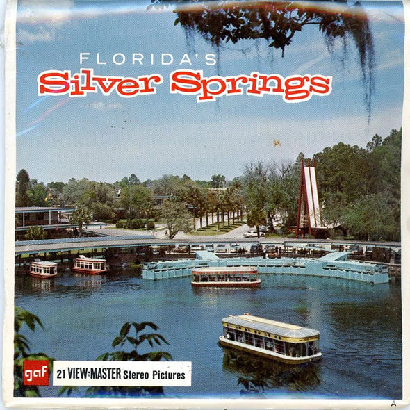 Florida's Silver Springs - View-Master 3 Reel Packet - 1960s Views - Vintage - (PKT-A962-G1Amint) Packet 3dstereo 