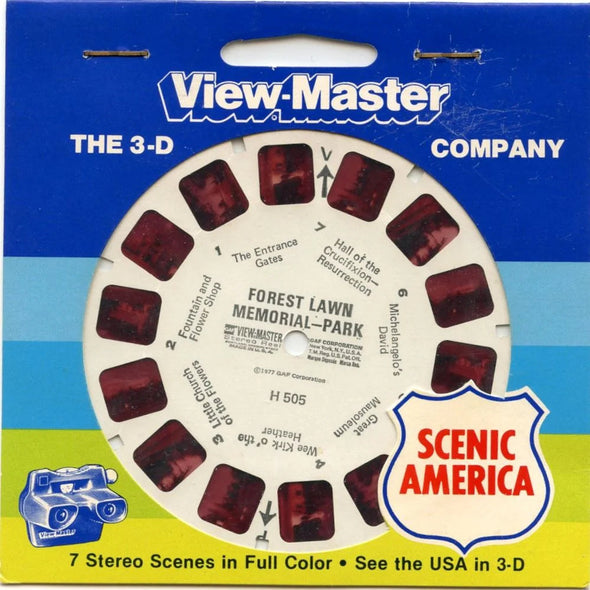 Forest Lawn Memorial-Park. - View-Master ON LOCATION Single Reel - vintage - (REL-OL-H505-NK) Reels 3Dstereo.com 