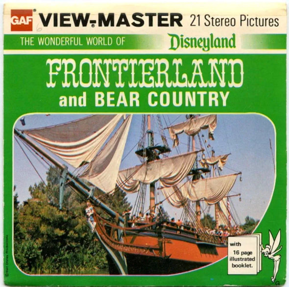Frontierland & Bear Country Disneyland - View-Master 3 Reel Packet - 1970s views - vintage - (PKT-A176-G5G) Packet 3dstereo 
