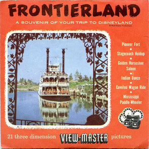 Frontierland - Disneyland - Souvenir - ViewMaster - 3 Reel Packet 1950s views - Vintage - (PKT- FRONT-SOUV-S3-a) Packet 3dstereo 