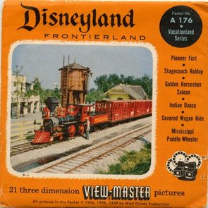 Frontierland - Disneyland - Vacationland Series - View-Master - Vintage - 3 Reel Packet- 1960s view - A176 Packet 3dstereo 