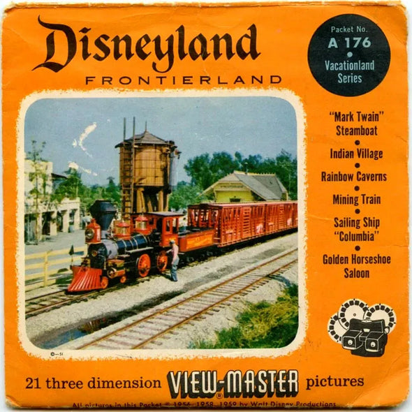 Frontierland - Disneyland View-Master - Vintage - 3 Reel Packet - 1950s views - (ECO-A176-S4x) 3dstereo 