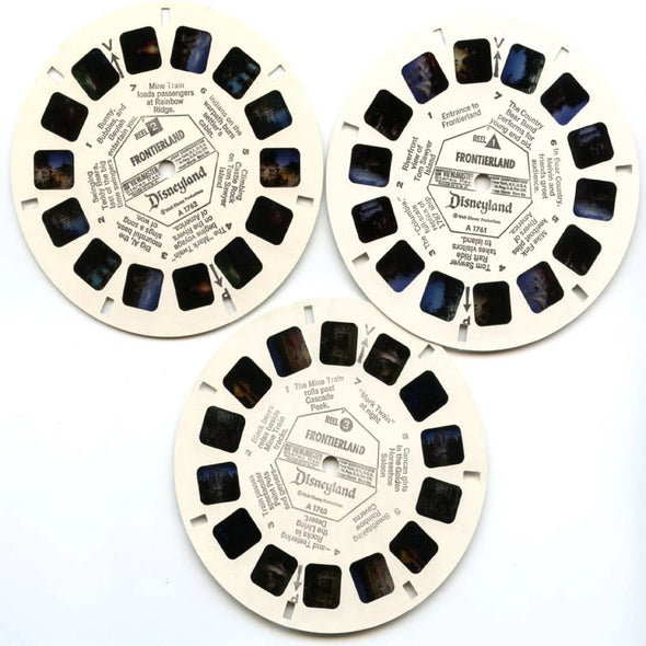 Frontierland - View-Master- Vintage - 3 Reel Packet - 1970s views ( PKT-A176-G3Fy ) Packet 3dstereo 