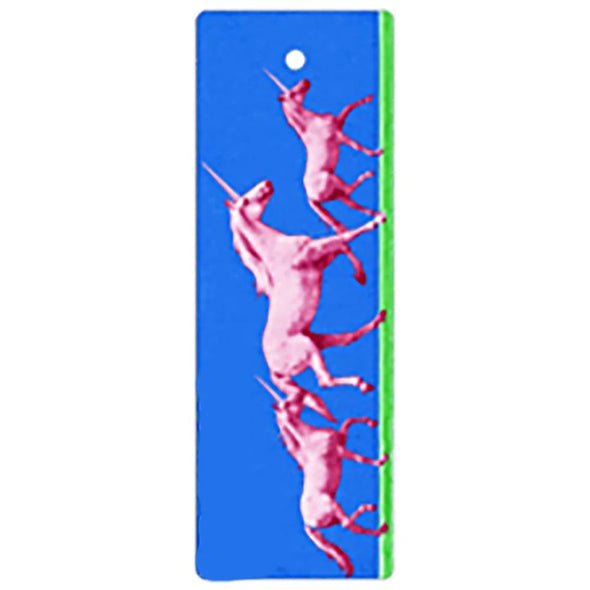 GALLOPING UNICORNS - 3D Animated Lenticular Bookmark - NEW Bookmarks 3Dstereo 