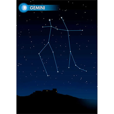 GEMINI - Zodiac Sign - 3D Action Lenticular Postcard Greeting Card - NEW