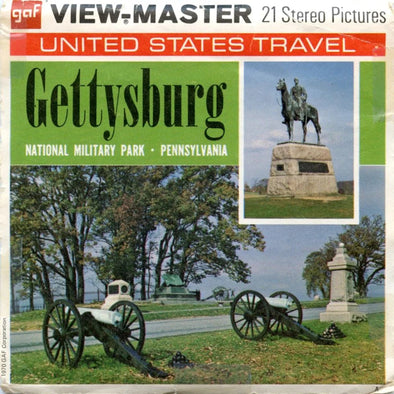 Gettysburg National Military Park - View-Master 3 Reel Packet - 1970s Views - Vintage - (ECO-A636-G3Ank) Packet 3dstereo 
