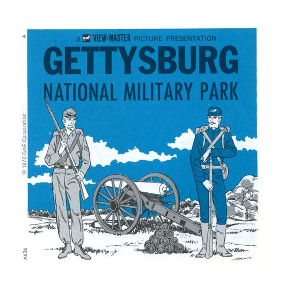 Gettysburg National Military Park - View-Master 3 Reel Packet - 1970s Views - Vintage - (ECO-A636-G3Ank)