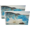 GLACIER BAY - Two (2) Notebooks with 3D Lenticular Covers - Unlined Pages - NEW Notebook 3Dstereo.com 