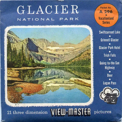 Glacier National Park - View-Master 3 Reel Packet - 1950s views - vintage - (PKT-A296-S4) Packet 3dstereo 