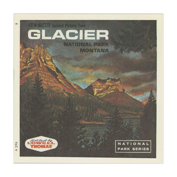 Glacier National Park- View- Master 3 Reel Packet - 1970s views - vintage - 1970s views - vintage - (PKT-A296-G1B) Packet 3Dstereo 