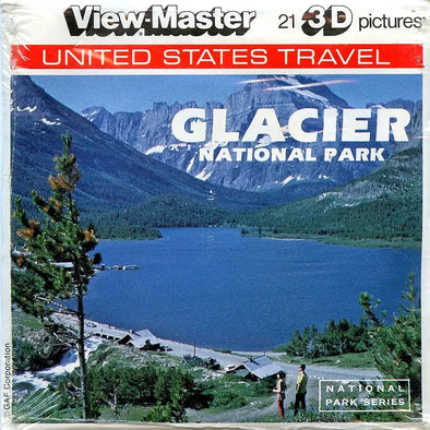 Glacier National Park - View-Master 3 Reel Packet - 1970s views - vintage - (PKT-A296-V2nk)