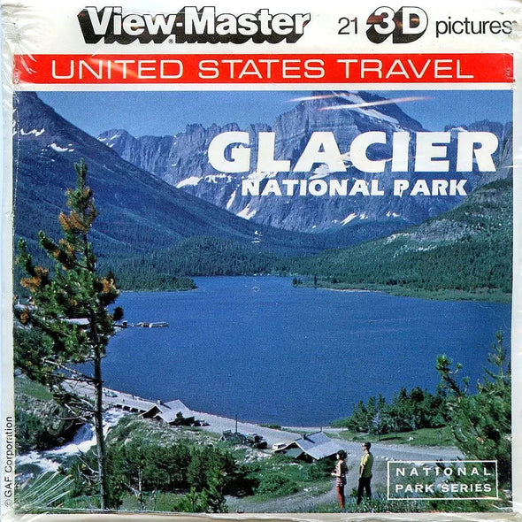 Glacier National Park - View-Master 3 Reel Packet - 1970s views - vintage - (PKT-A296-V2nk) Packet 3Dstereo 