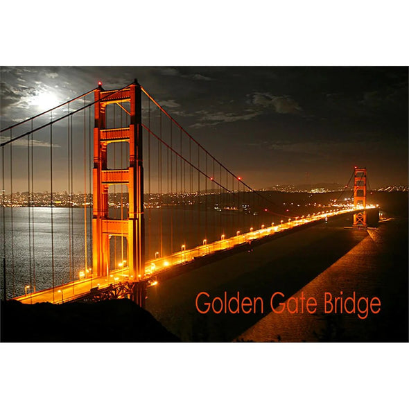 GOLDEN GATE BRIDGE - 2 Image 3D Magnet for Refrigerator, Whiteboard, Locker MAGNET 3dstereo 