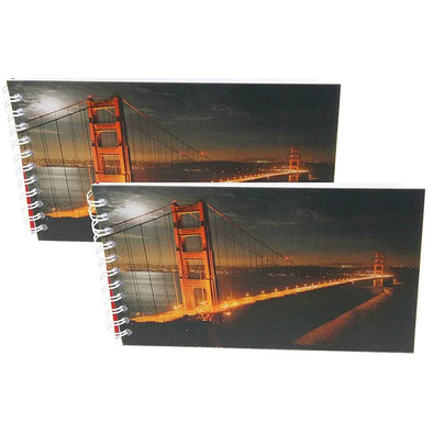 GOLDEN GATE BRIDGE - Two (2) Notebooks with 3D Lenticular Covers - Lined Pages - NEW Notebook 3Dstereo.com 