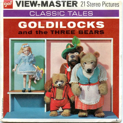Goldilocks and the Three Bears - View-Master 3 Reel Packet - 1960s - Vintage - (BARG-B317-G3A) Packet 3Dstereo 