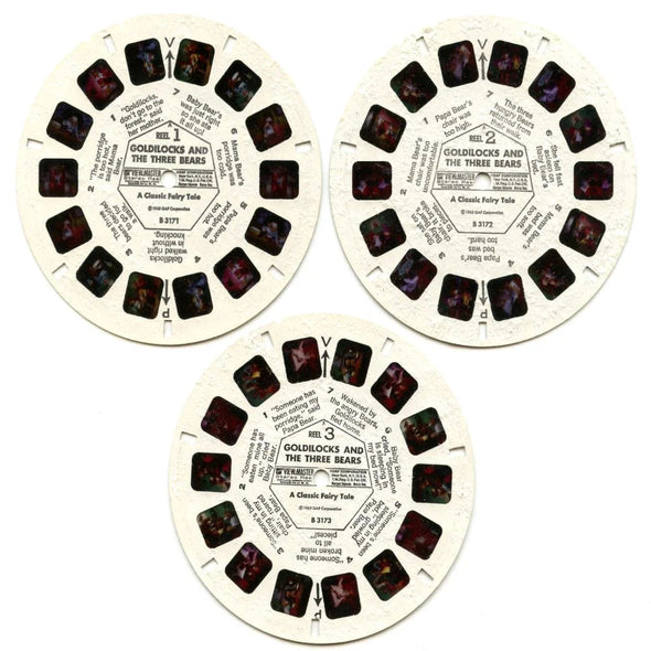 Goldilocks and the Three Bears - View-Master 3 Reel Packet - 1960s - Vintage - (BARG-B317-G3A) Packet 3Dstereo 