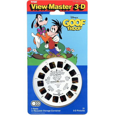 Goof Troop - View-Master 3 Reel Set on Card - NEW - (VBP-3091) VBP 3dstereo 