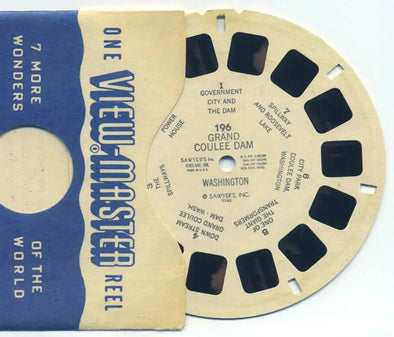 Grand Coulee Dam Washington - View-Master Printed Reel - 1946 - vintage - (REL-196) 3dstereo 