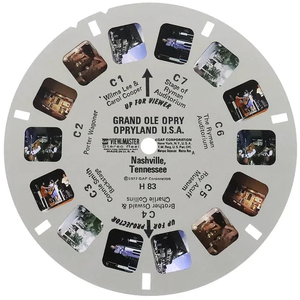 Grand Ole Opry - View-Master 3 Reel Packet - 1970s - vintage - (H83-G5) Packet 3dstereo 