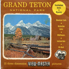 Grand Teton National Park - View-Master 3 Reel Packet - 1950s views - vintage - (PKT-A307-S3) Packet 3dstereo 