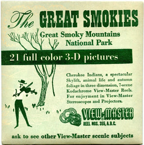 Great Smokies - View-Master - 3 Reel Packet - 1950s views - vintage - (PKT-SMOK-S2mint) Packet 3dstereo 