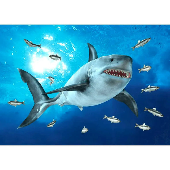 Great White Shark - 3D Action Lenticular Postcard Greeting Card- NEW Postcard 3dstereo 