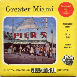 Greater Miami - Florida - View-Master 3 Reel Packet - 1950s views - vintage - (PKT-GRMIAR-S3) Packet 3dstereo 