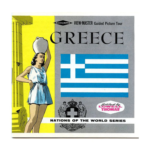 Greece - Coin & Stamp - View-Master 3 Reel Packet - 1960s views - vintage - (PKT-B205-S6Asc) Packet 3Dstereo 