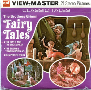 Grimm's Fairy Tales - View-Master 3 Reel Packet - 1970s - Vintage - (PKT-B312-G3mint) Packet 3dstereo 