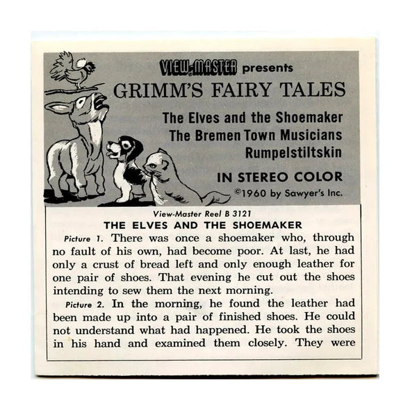 Grimm's Fairy Tales - View-Master - Vintage - 3 Reel Packet - 1960s views - (PKT-B312-S5) 3Dstereo 