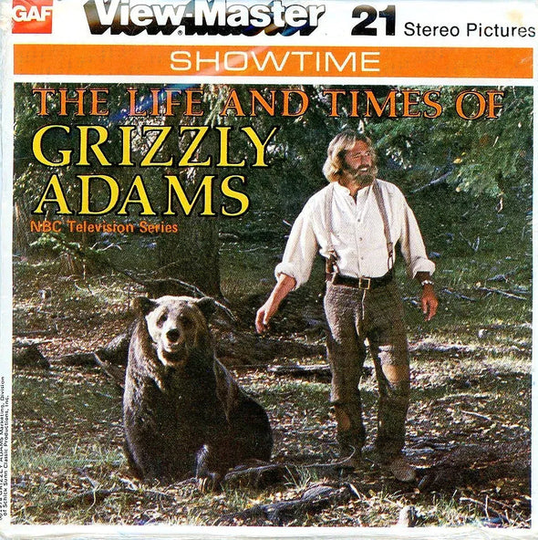 Grizzly Adams - View-Master 3 Reel Packet - 1970s - Vintage - (PKT-J10-G5mint)