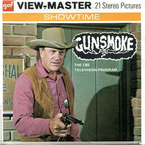 Gunsmoke - View-Master 3 Reel Packet - 1960s - Vintage - MKT-B589-G3A MKT 3Dstereo 