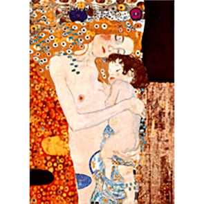 Gustav Klimt - Mother and Child (part of The Three Ages of Woman) - 3D Lenticular Postcard Greeting Card - NEW 3dstereo 