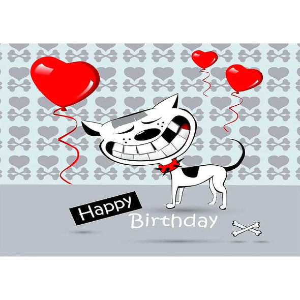 Happy Birthday - Dog - 3D Action Lenticular Postcard Greeting Card- NEW Postcard 3dstereo 