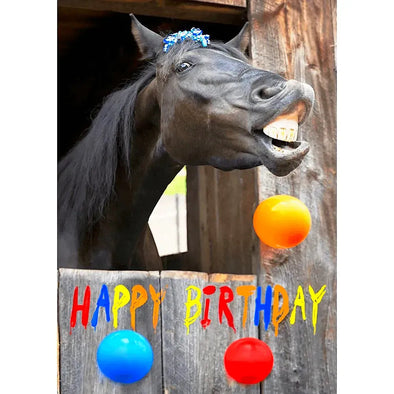 Happy Birthday - Horses - 3D Action Lenticular Postcard Greeting Card- NEW Postcard 3dstereo 