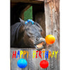 Happy Birthday - Horses - 3D Action Lenticular Postcard Greeting Card- NEW Postcard 3dstereo 
