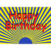 Happy Birthday - Moving Rays - 3D Action Lenticular Postcard Greeting Card- NEW Postcard 3dstereo 