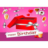 Happy Birthday - Red Box - 3D Action Lenticular Postcard Greeting Card- NEW Postcard 3dstereo 