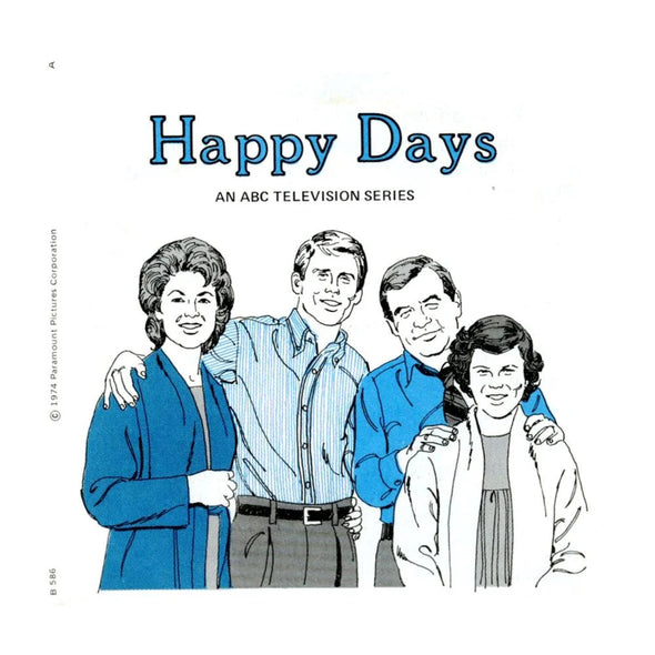 Happy Days - View-Master 3 Reel Packet - 1970s - Vintage - (BARG-B586-G5ANK) Packet 3Dstereo 